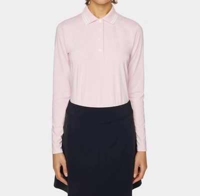Shop Tilley Long Sleeve Polo Shirt In Pink