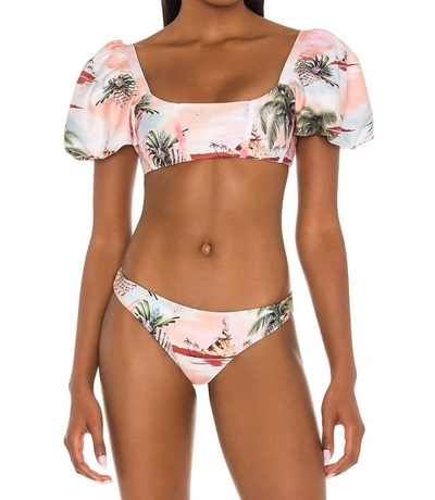 Shop Agua Bendita Chelsea Luau Bikini Top In Multicolor