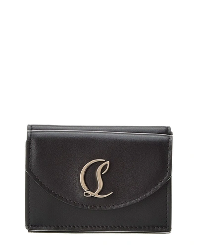 Shop Christian Louboutin Loubi54 Leather French Wallet In Black
