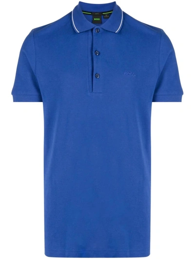 Shop Hugo Boss Men's Paulle 4 Ncsa Short Sleeve Polo In Royal Blue