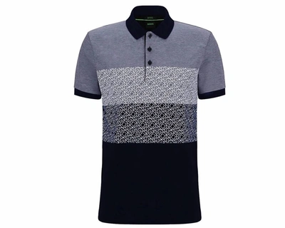 Shop Hugo Boss Men Paddy 7 Short Sleeve Polo T-shirt In Navy Blue