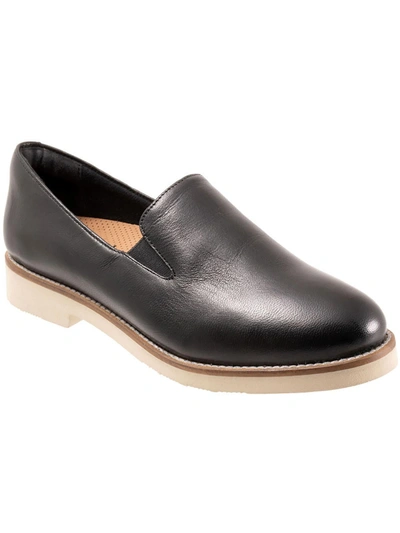 Shop Softwalk Whistle Ii Womens Leather Comfort Flats Shoes In Black