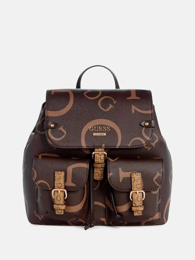 Shop Guess Factory Iridessa Backpack In Brown