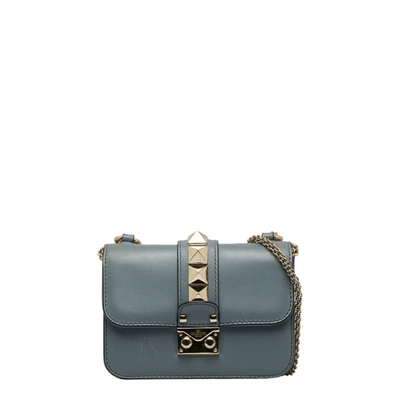 Shop Valentino Leather Shoulder Bag () In Blue
