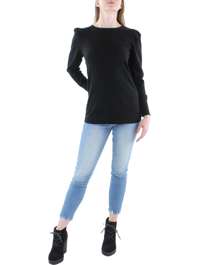 Shop Anne Klein Womens Cashmere Shirred Shoulder Pullover Sweater In Multi