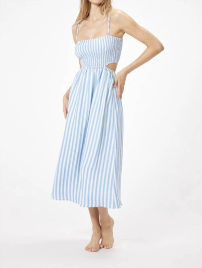 Shop Sophie Rue Lillie Linen Dress In Blue White Stripe