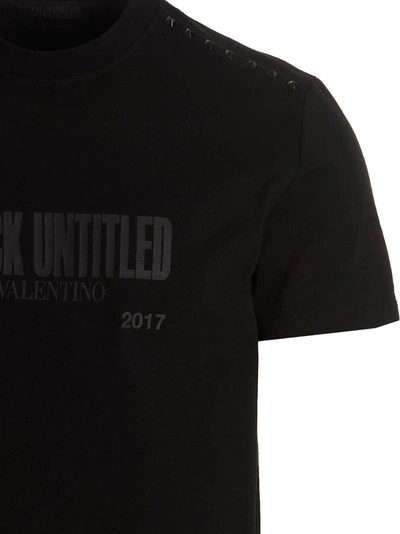 Shop Valentino Black Untitled T-shirt Black