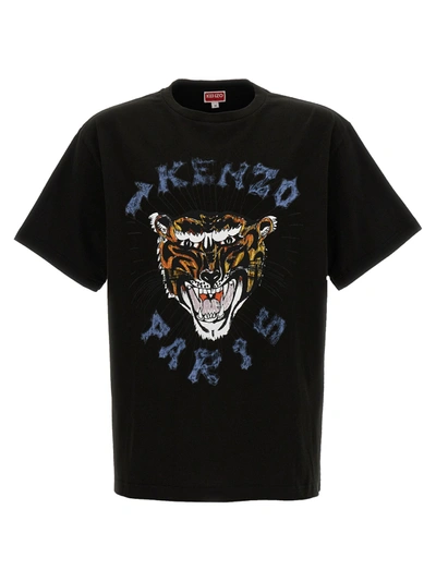 Shop Kenzo Drawn Varsity T-shirt Black
