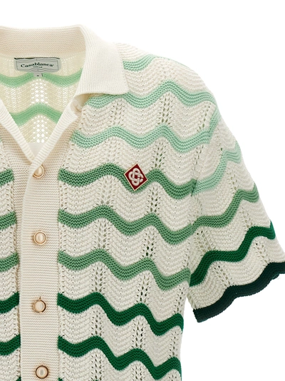 Shop Casablanca Gradient Wave Shirt, Blouse Multicolor