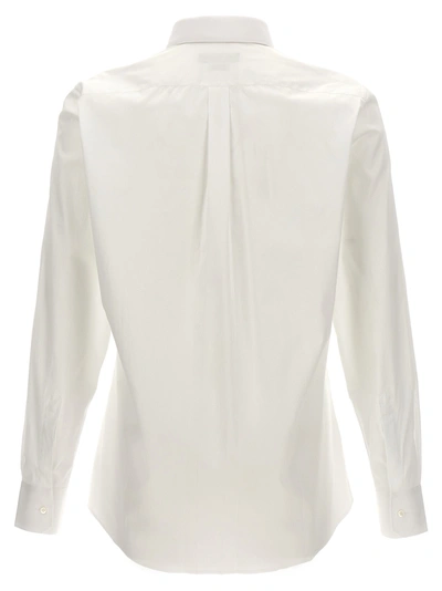 Shop Dolce & Gabbana Logo Embroidery Shirt Shirt, Blouse White
