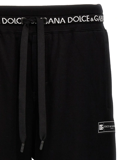 Shop Dolce & Gabbana Logo Joggers Pants Black