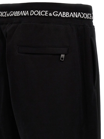 Shop Dolce & Gabbana Logo Joggers Pants Black