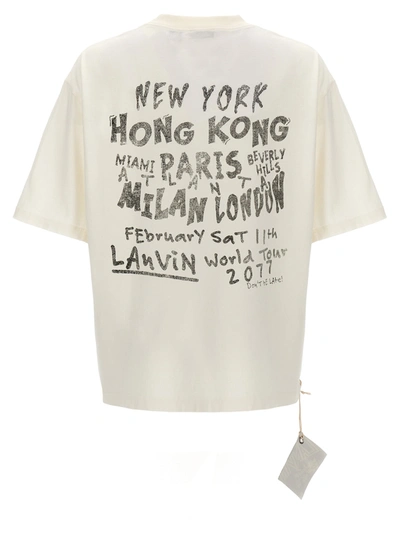Shop Lanvin Printed T-shirt White/black
