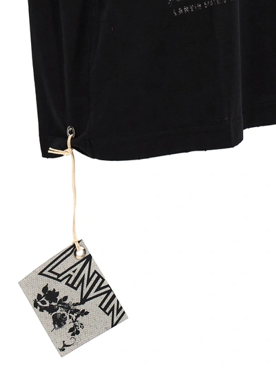 Shop Lanvin Printed T-shirt White/black