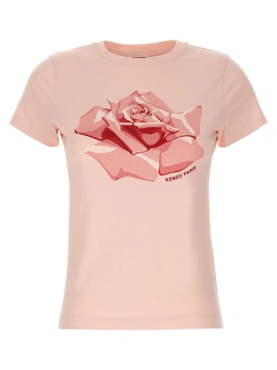Shop Kenzo Rose T-shirt Pink