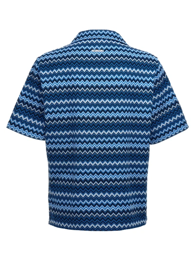 Shop Missoni Short-sleeved Shirt Shirt, Blouse Blue