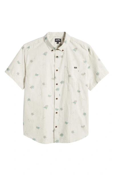Shop Billabong Sundays Woven Short Sleeve Button-down Shirt In Desert
