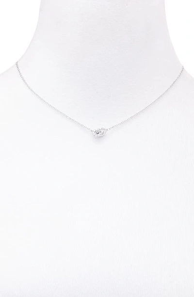 Shop Vince Camuto Interlocking Crystal Pendant Necklace In Silver