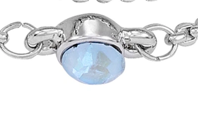 Shop Vince Camuto Crystal Station Layered Slider Bracelet In Silver
