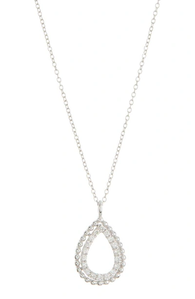 Shop Bony Levy Icon 18k Gold Diamond Pear Shape Pendant Necklace In 18k White Gold