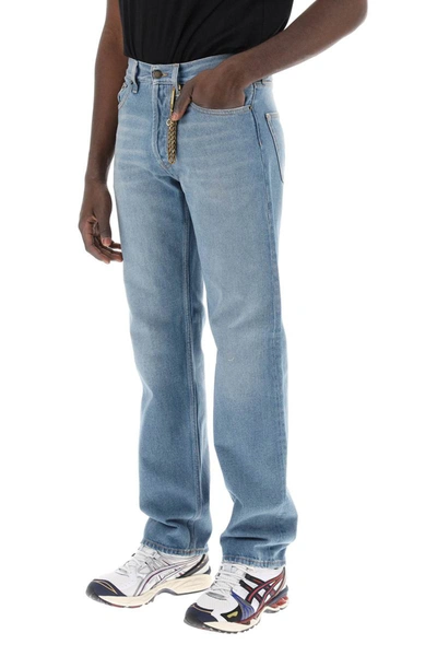 Shop Darkpark Larry Straight Cut Jeans In Blue