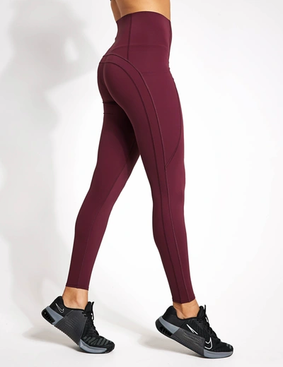Shop Goodmove Go Perform Sculpting Gym Leggings In Red
