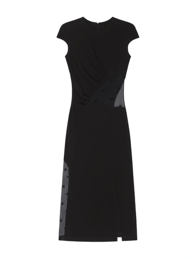 Shop Givenchy Lace Cut Out Dress Tubino In Black