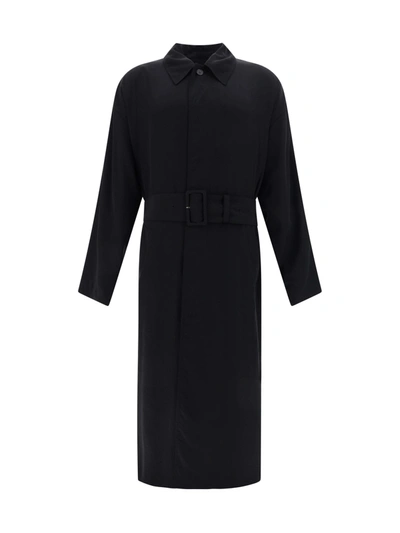 Shop Balenciaga Trench Coat In Black