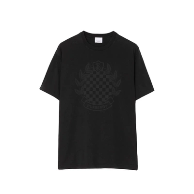 Shop Burberry Cotton Logo T-shirt In Black