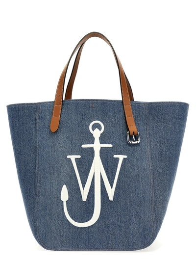 Shop Jw Anderson J.w. Anderson Belt Tote Cabas Shopping Bag In Blue