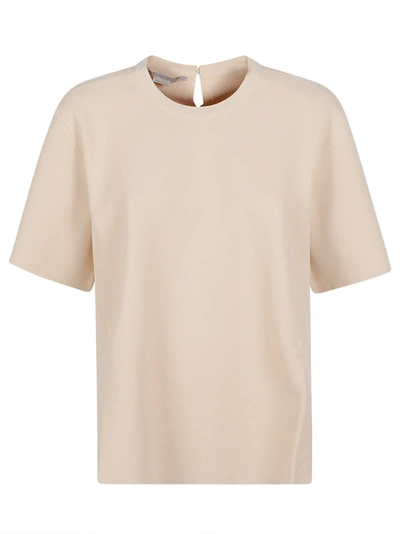Shop Stella Mccartney Compact Knit Iconic Top In Magnolia