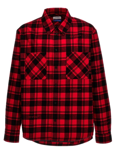Shop Off-white Check Shirt In Red