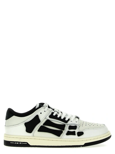 Shop Amiri Skel Top Hi Sneakers In White/black