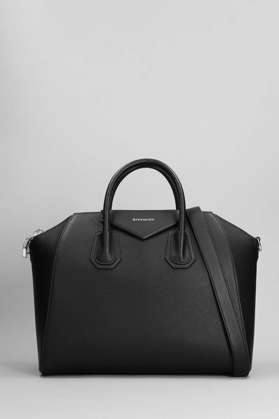Shop Givenchy Antigona Hand Bag In Black Leather