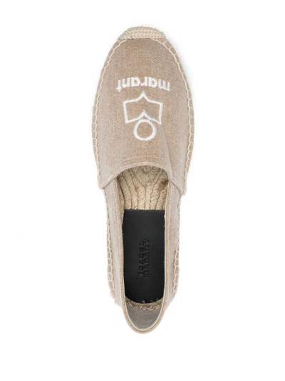 Shop Isabel Marant Canae Canvas Espadrilles In Beige