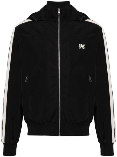 Shop Palm Angels Monogram Track Jacket In Black