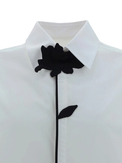 Shop Valentino Shirts In Bianco/nero