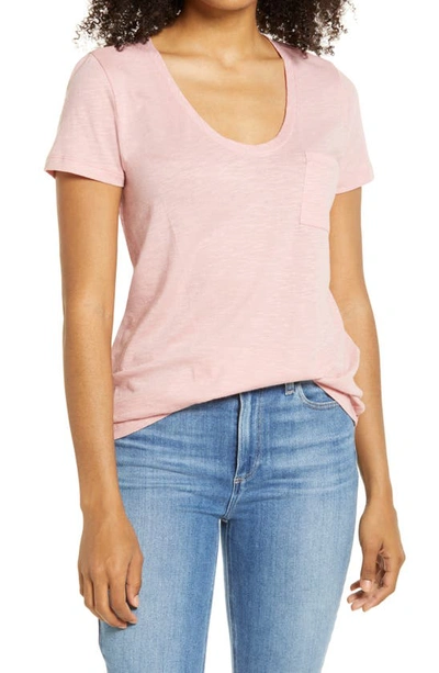 Shop Caslon U-neck T-shirt In Pink Bride