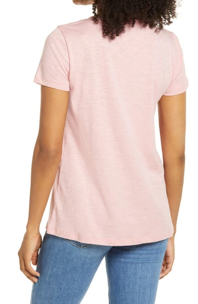 Shop Caslon U-neck T-shirt In Pink Bride