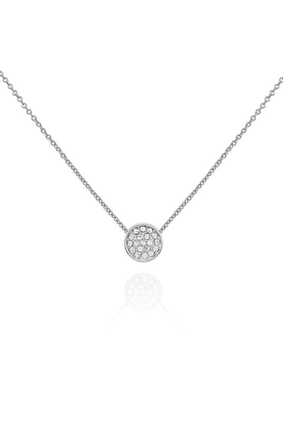 Shop Vince Camuto Crystal Pavé Circle Pendant Necklace In Silver