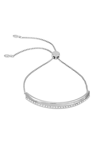 Shop Vince Camuto Pavé Crystal Bar Slider Bracelet In Silver