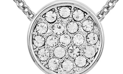 Shop Vince Camuto Crystal Pavé Circle Pendant Necklace In Silver