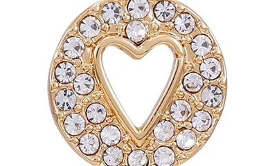 Shop Vince Camuto Crystal Embellished Heart Cutout Pendant Necklace In Gold