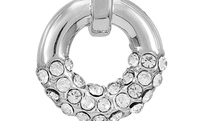 Shop Vince Camuto Pavé Crystal Open Circle Pendant Necklace In Silver