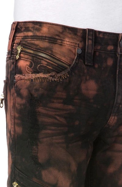 Shop Rock Revival Towel Bleach Moto Skinny Jeans In Daviday S225