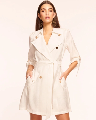 Shop Ramy Brook Avalynn Trench Coat In Ivory