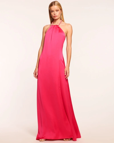 Shop Ramy Brook Hadleigh Embellished Gown In Hot Pink