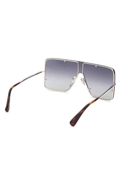 Shop Max Mara Shield Sunglasses In Gold / Gradient Smoke