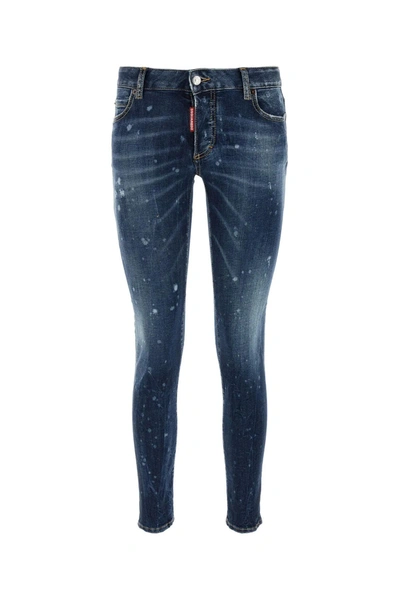 Shop Dsquared2 Stretch Denim Jennifer Jeans In Blue