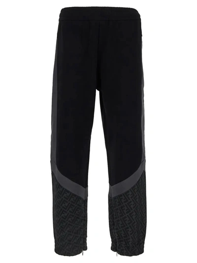 Shop Fendi Logo Trouser In Dark Grey